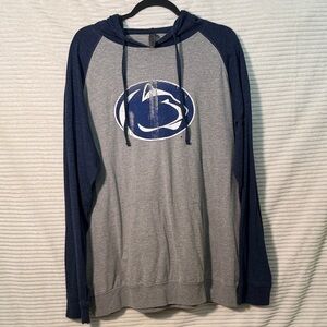 Penn State Gray and Blue Logo Hoodie Shirt